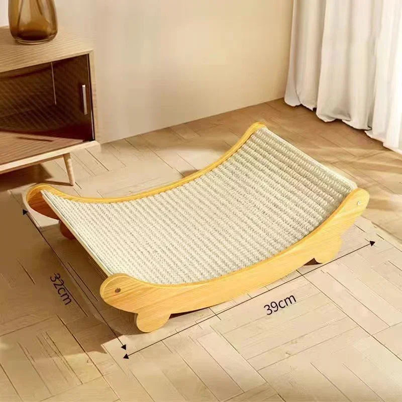 Detachable Wooden Cat Scratching Board And Cat Sleeping Bed