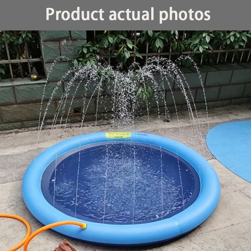 Foldable Outdoor Dog Splash Sprinkler Pad Water Cooling Mat