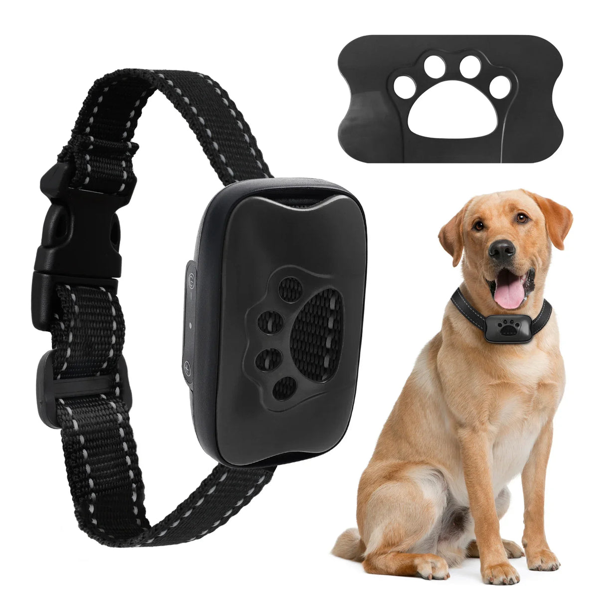 Rechargeable Ultrasonic Dog Anti Bark Training Collar With Vibration