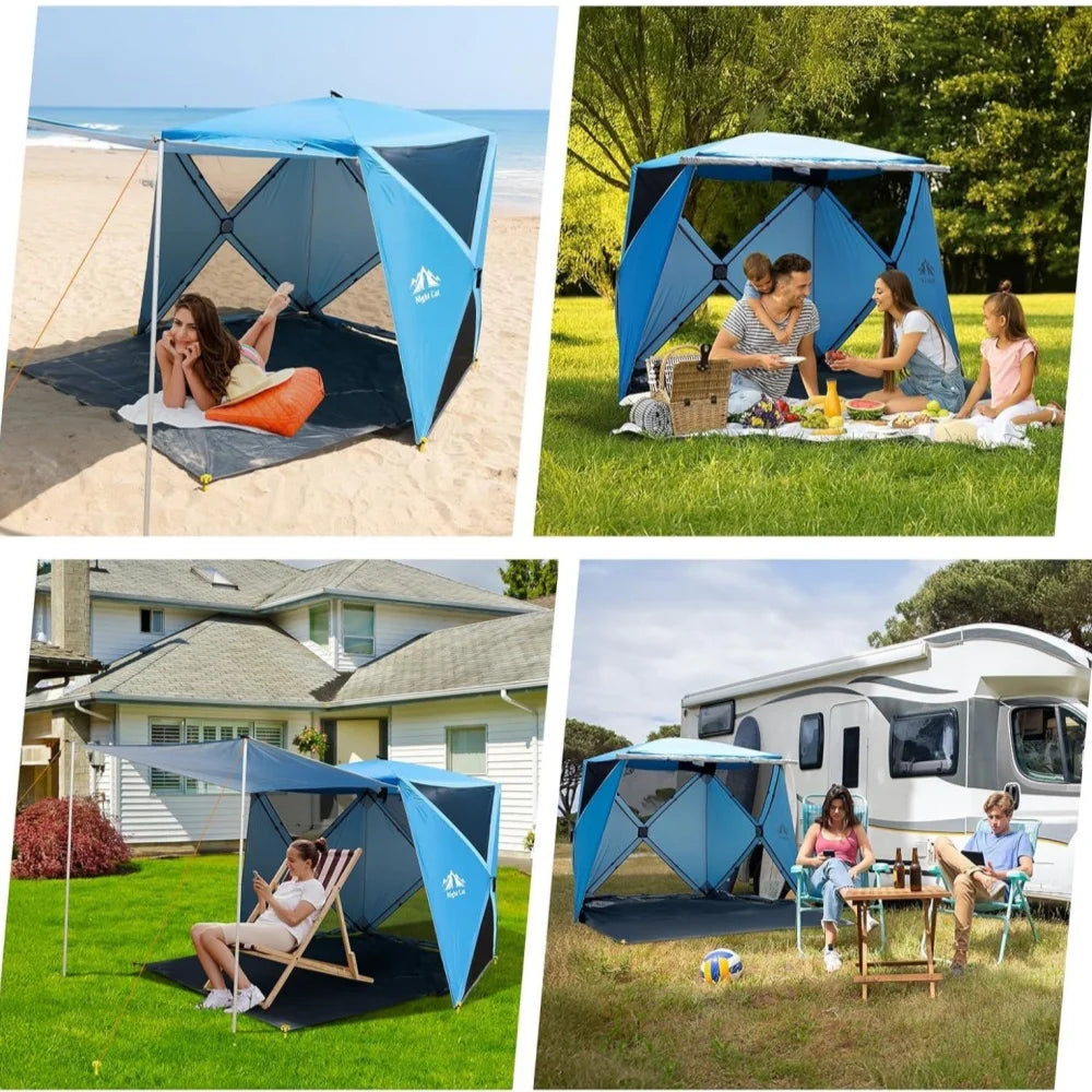 Night Cat Pop Up Beach Tent With Canopy And Footprint