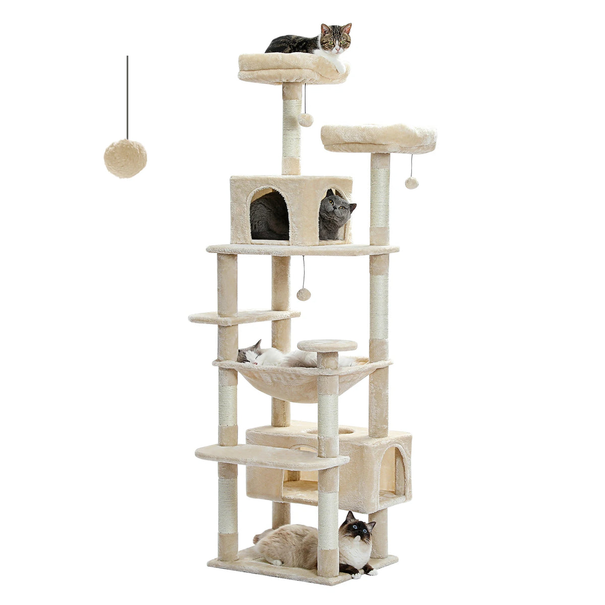 Pawz Road Cat Tree With Sisal Scratching Posts And Hammock