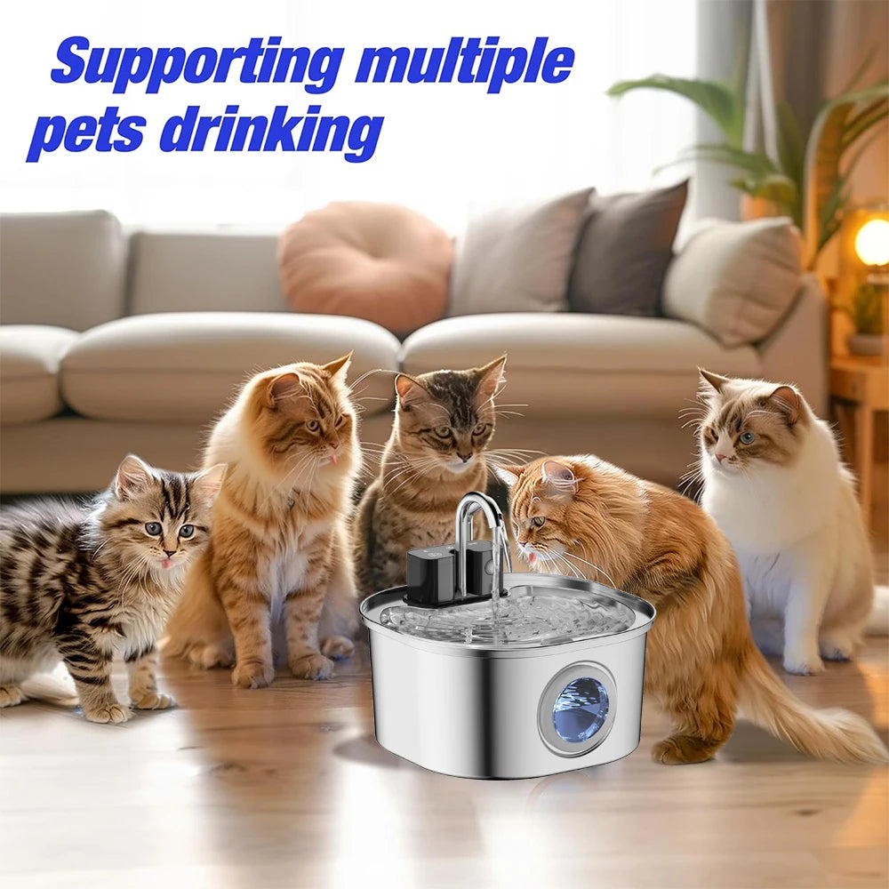 Automatic Wireless Charging Pet Water Fountain With Filter