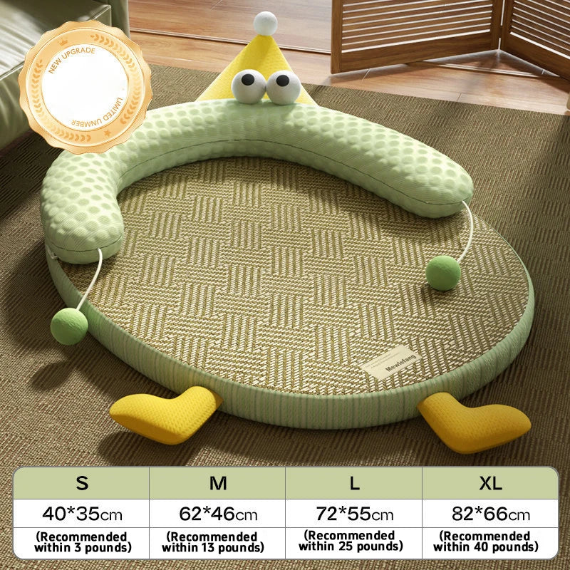 Summer Rattan Cool Mats Pet Sleeping Mats Cat And Dog Beds Cool And Breathable Removable Easy To Clean Suitable For All Seasons