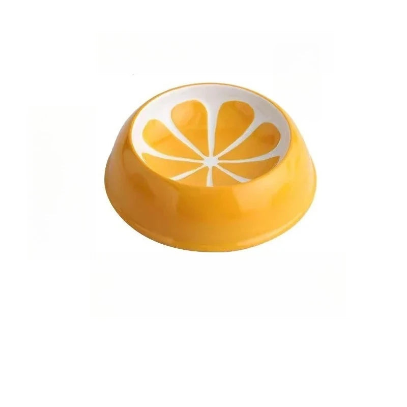 Fruit Shape Glass Slow Feeder Bowl for Cats and Dogs