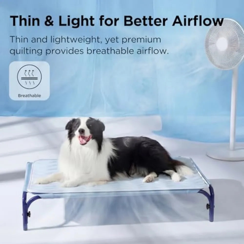 Bedsure Cooling Dog Mat, Washable Breathable QMax Fiber Pet Bed