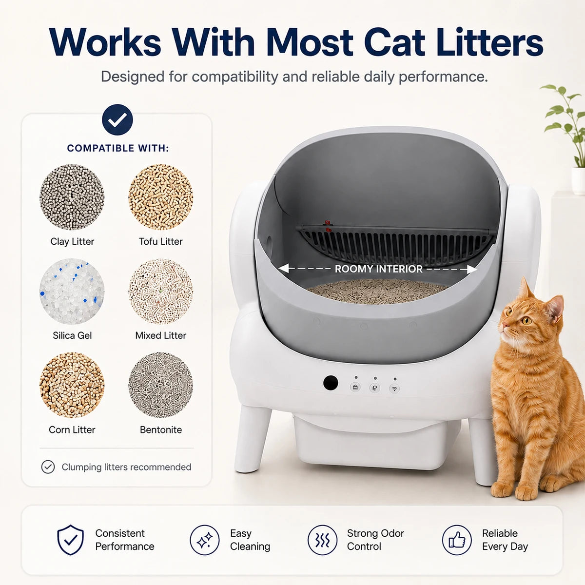 Curinge Smart Automatic Self Cleaning Cat Litter Box App Control
