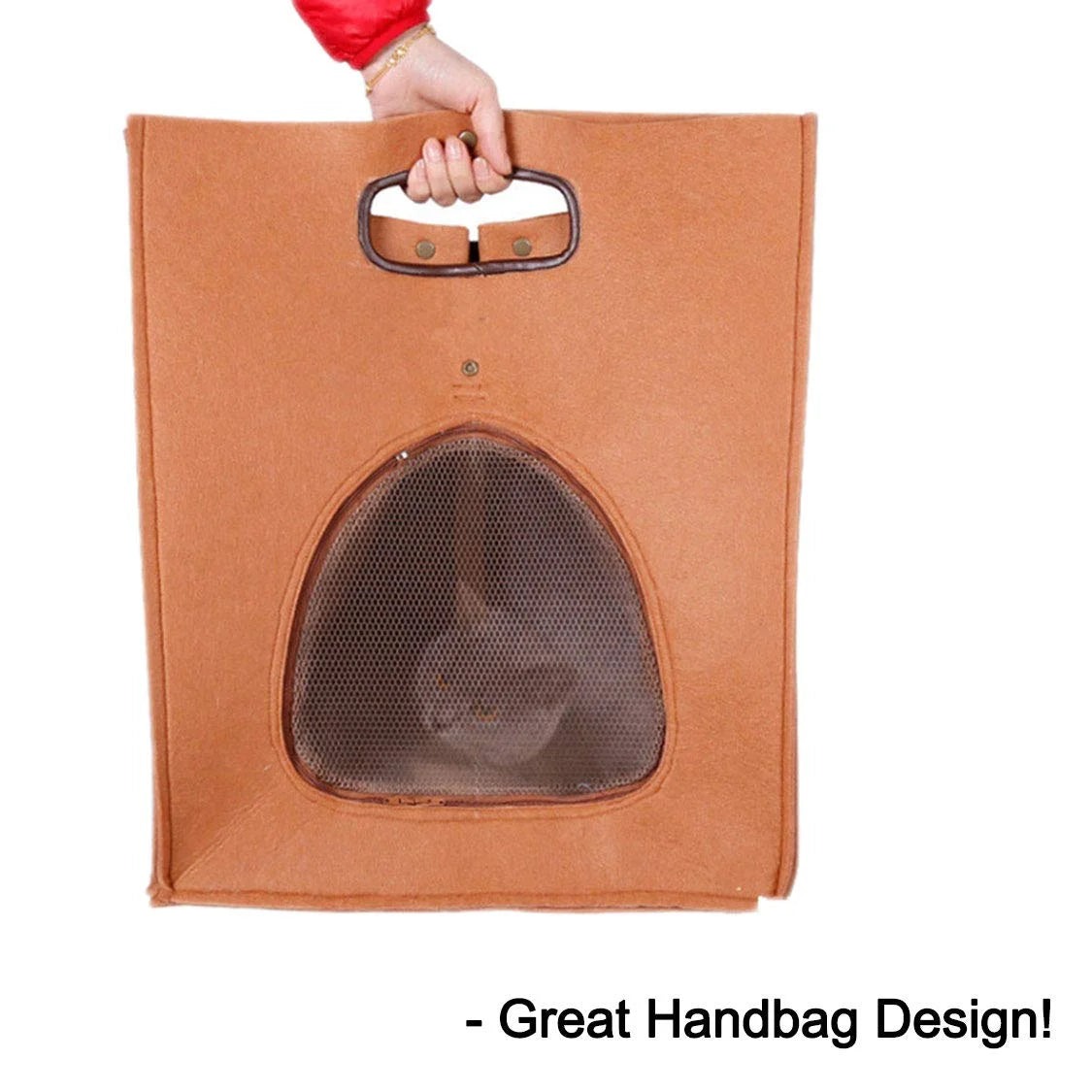 Portable Dual Shape Felt Cat Bed Carrier Bag For Cats
