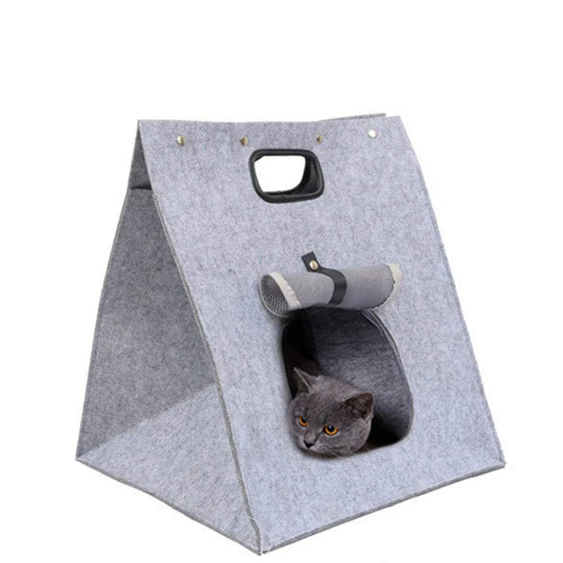 Portable Dual Shape Felt Cat Bed Carrier Bag For Cats