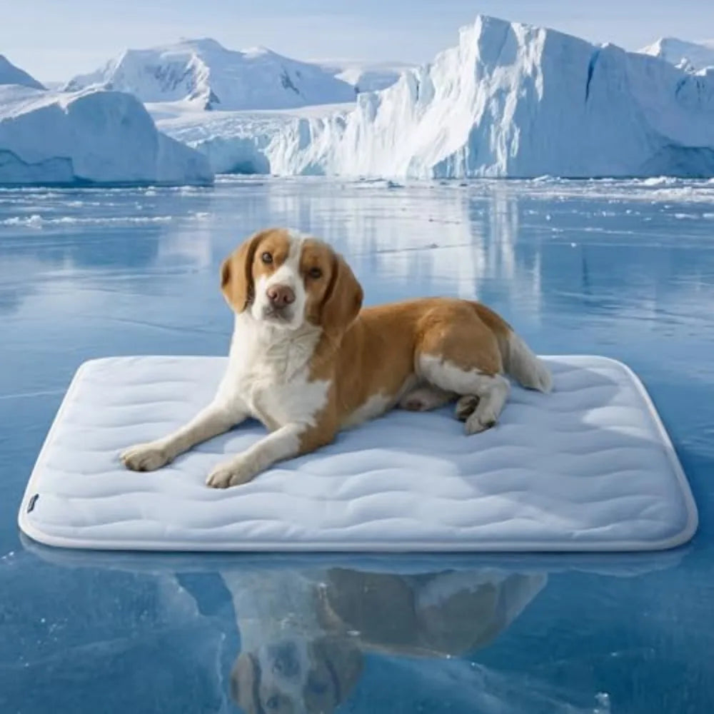 Bedsure Cooling Mat for Medium to Extra Large Dogs Washable Breathable QMax Greater than 0.4 Cool Fiber Mat for Pet Comfort