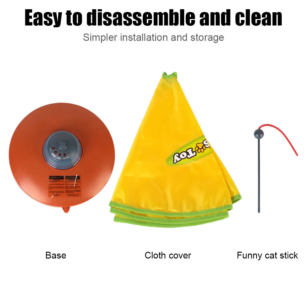 Interactive Moving Mouse And Feather Cat Toy With Four Speeds