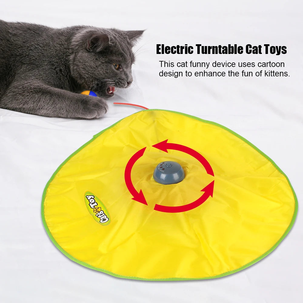 Interactive Moving Mouse And Feather Cat Toy With Four Speeds