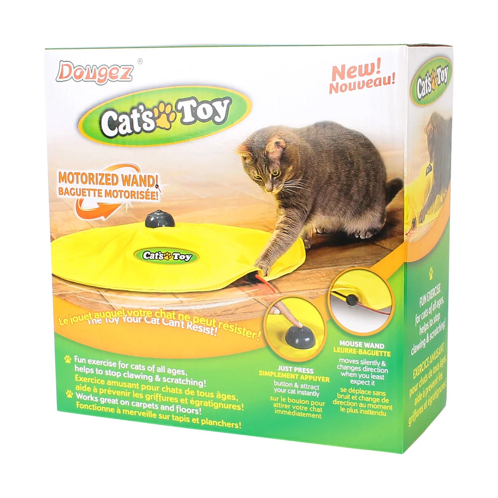 Interactive Moving Mouse And Feather Cat Toy With Four Speeds