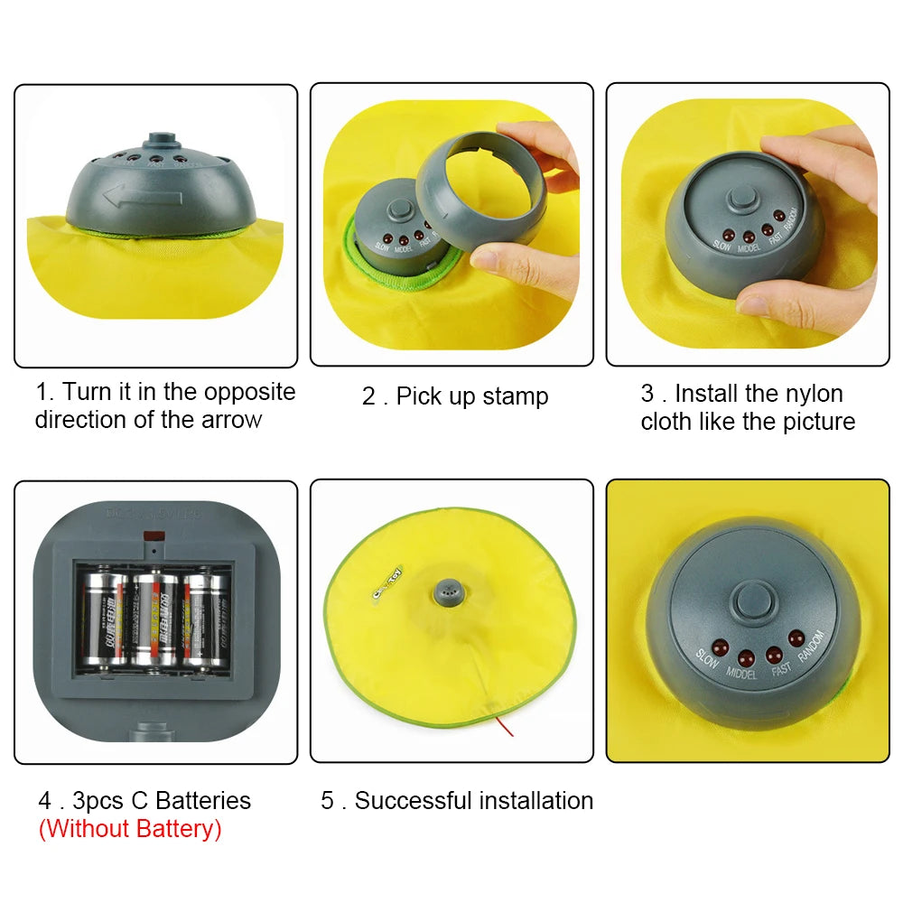 Interactive Moving Mouse And Feather Cat Toy With Four Speeds