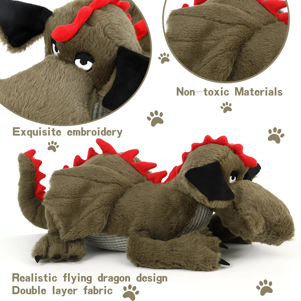 Fire Dragon Heartbeat Plush Interactive Dog Training Toy