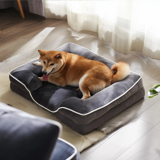 MCQ Orthopedic Memory Foam Dog Bed With Machine Washable Cover