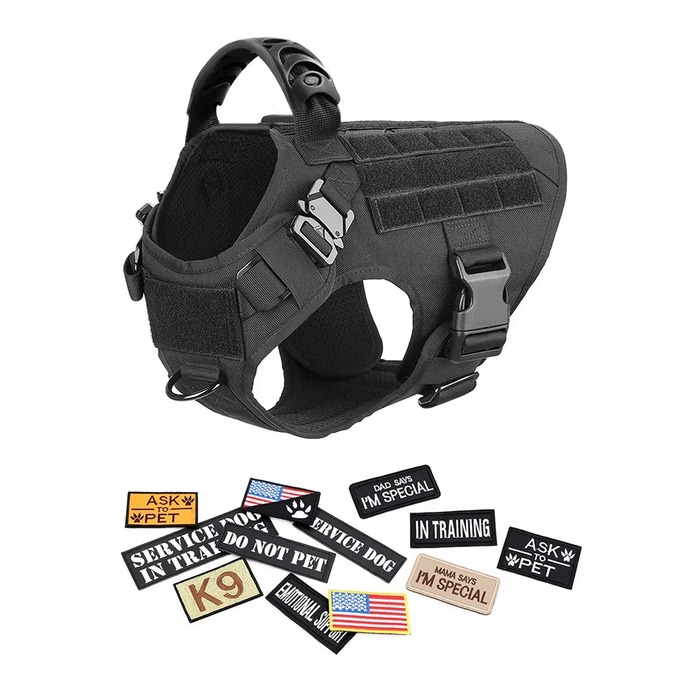Petavel Tactical Dog Harness Vest With Secure Buckle For Training