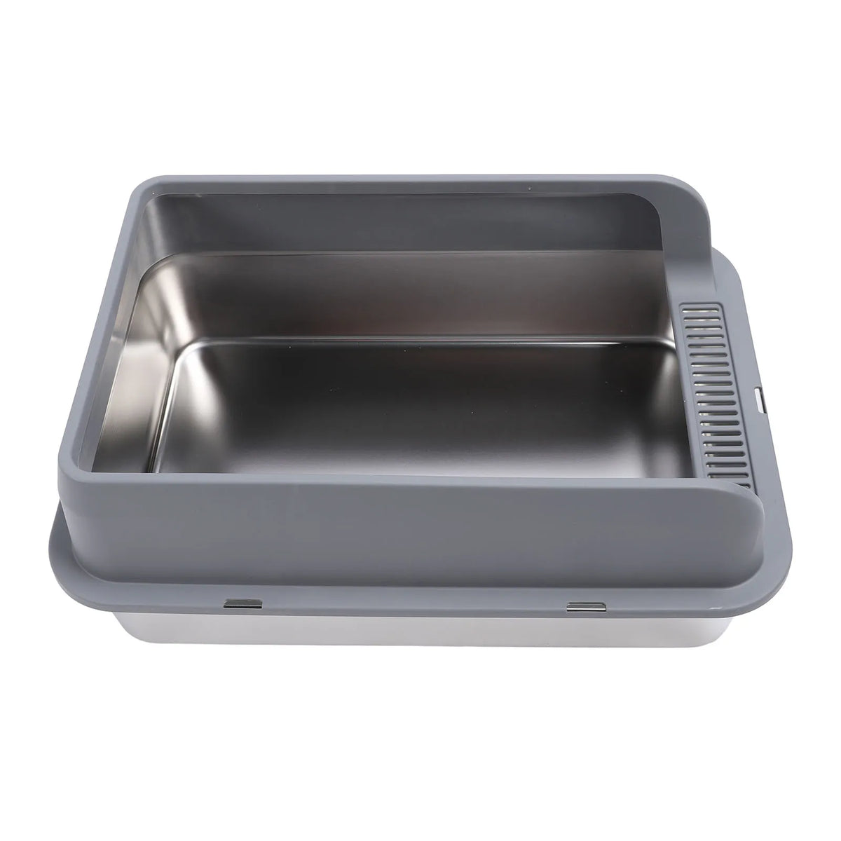 YOSOO Stainless Steel High Sided Top Entry Cat Litter Box