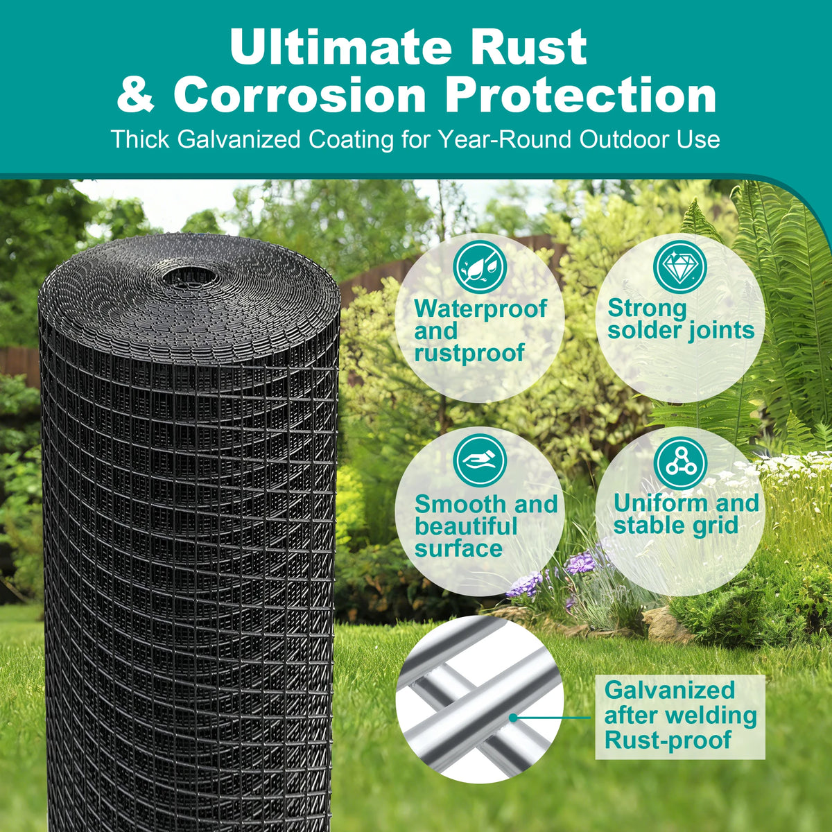 PVC Coated Iron Hardware Cloth Roll For Pet Enclosures