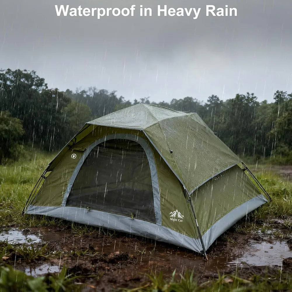Night Cat Double Layer Waterproof Backpacking Camping Tent