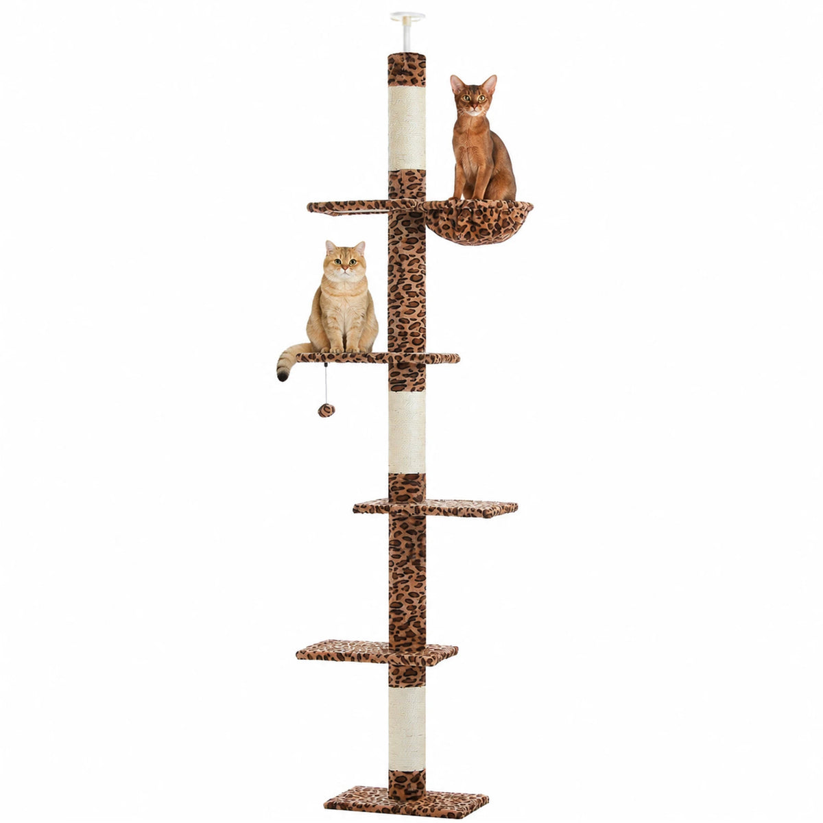 PAWZ Road Adjustable Floor To Ceiling Cat Tower With Hammock