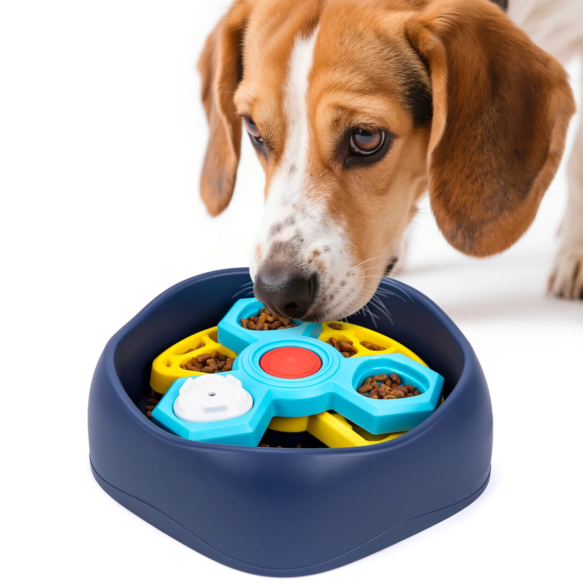 Interactive Three Layer Dog Puzzle Slow Feeder Bowl Anti Choking