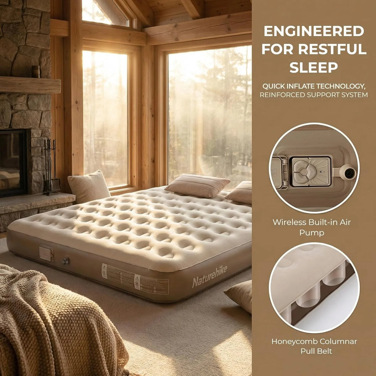 Naturehike Reliable Inflatable Air Mattress For Home And Camping
