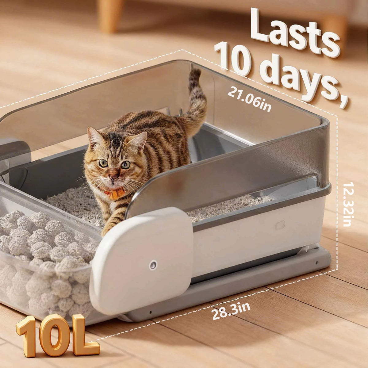 Automatic Self Cleaning Litter Box For Cats With App Control