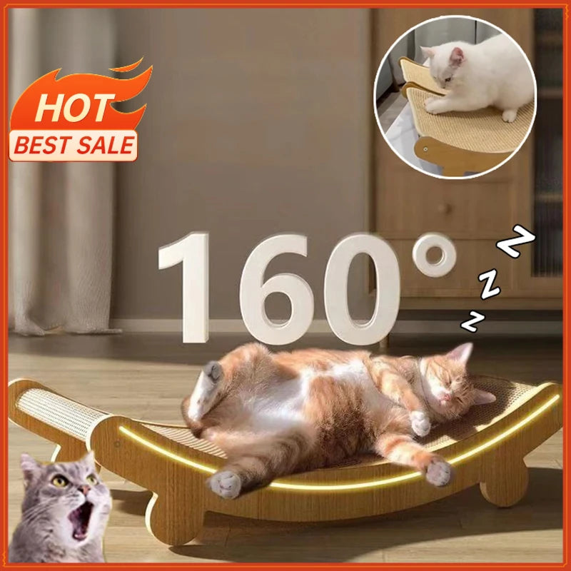 Detachable Wooden Cat Scratching Board And Cat Sleeping Bed