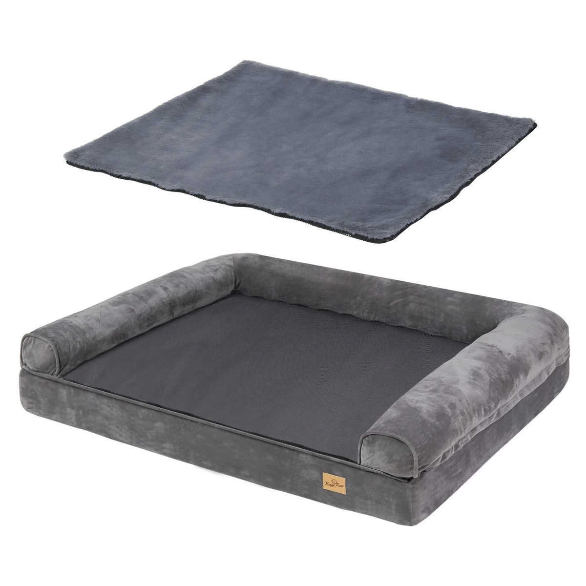 Premium Sofa Style Dog Bed With Bolster And Washable Cover