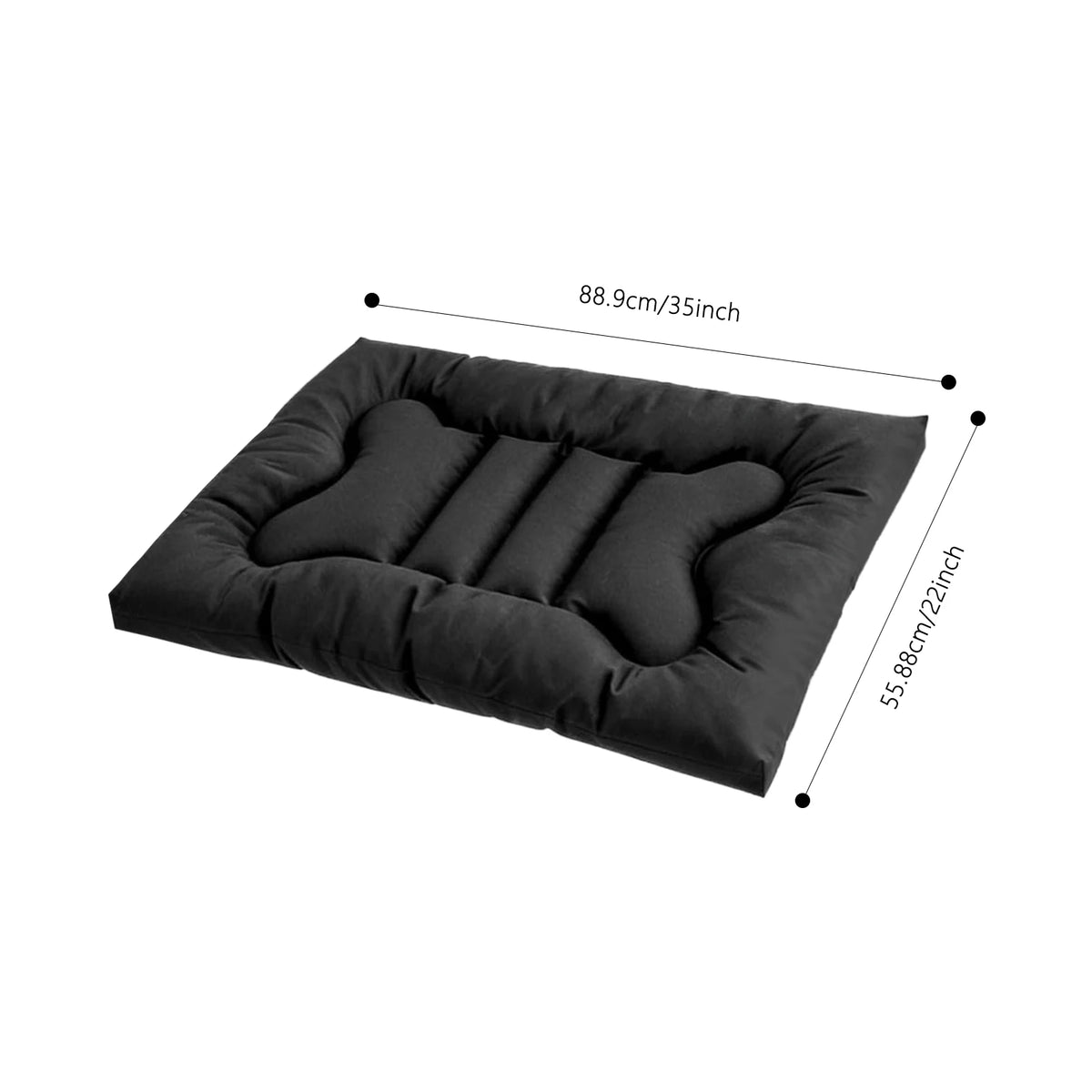 Indestructible Chew Proof Dog Bed And Waterproof Kennel Crate Pad