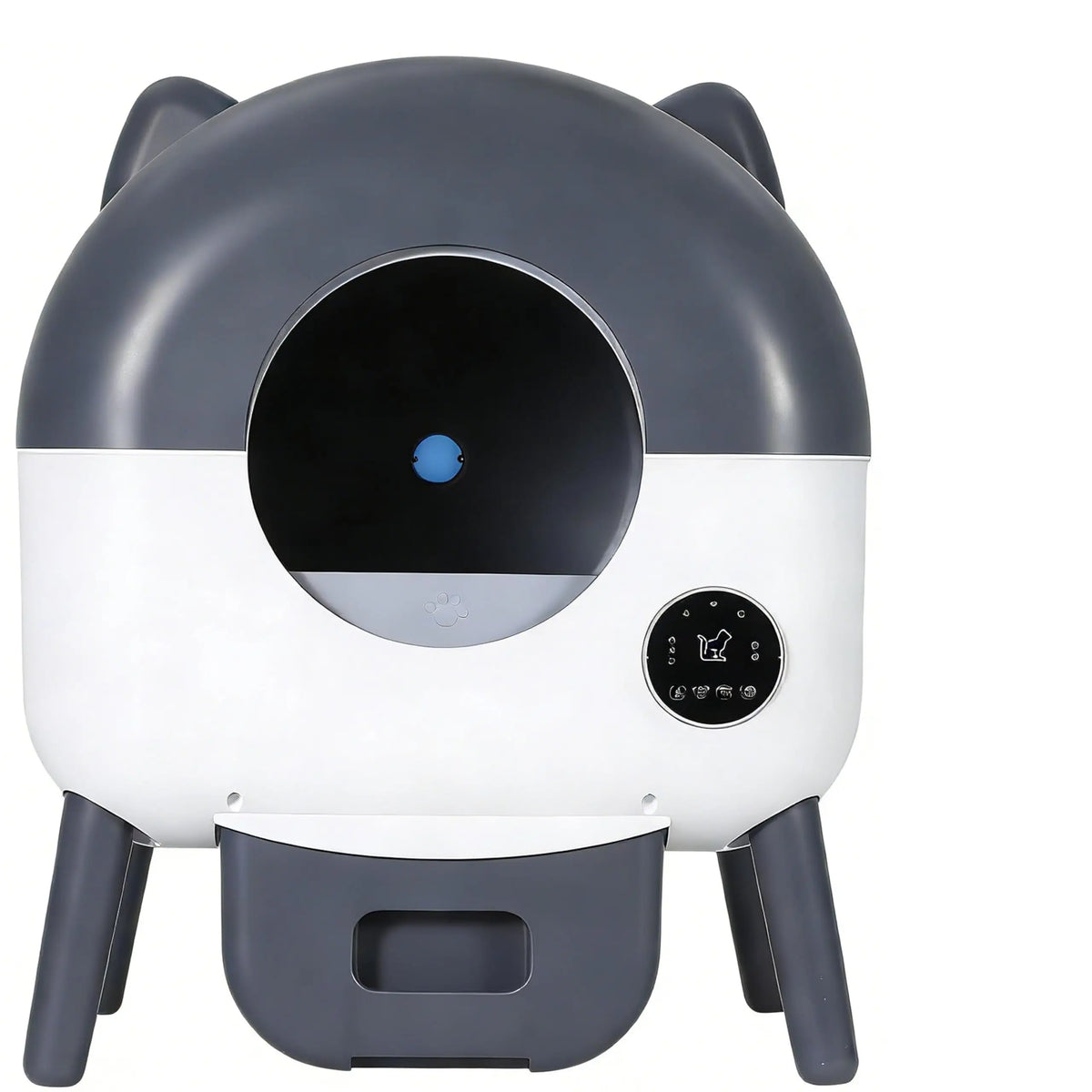 Self Cleaning Litter Box, 76L Large Capacity Automatic Cat Litter Box for Multiple Cats, Electric Cat Litters Box App Control, Multiple Safety Protection, Built-in LED Lights, 1 Roll Garbage Bags