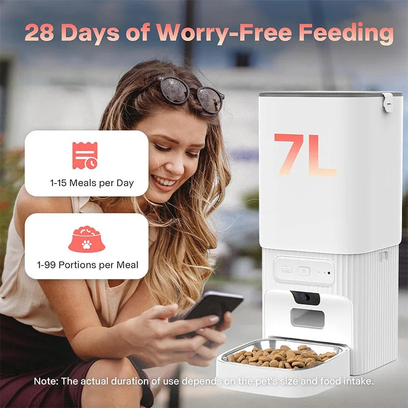 Nityers Smart Pet Feeder With Camera And WiFi App Control