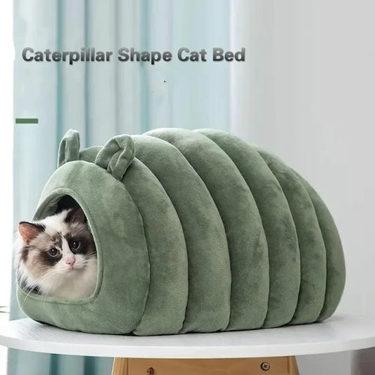 Winter Warm Fully Enclosed Cotton Cat Kennel Sleeping Bed