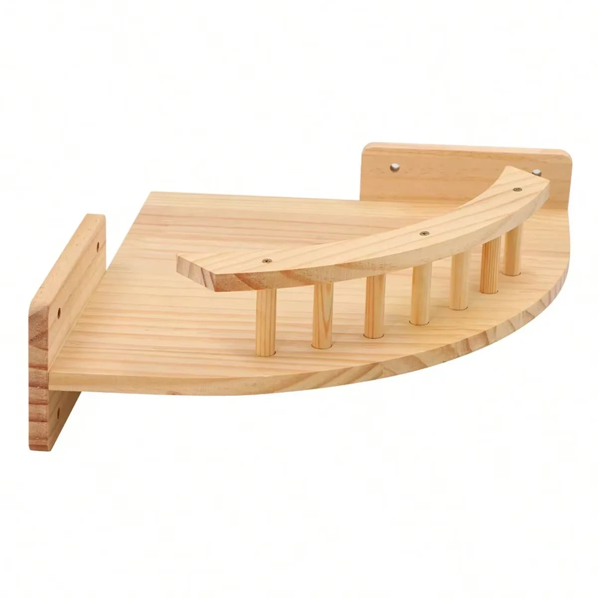 CWV Wall Mounted Corner Cat Wooden Hammock Steps Set