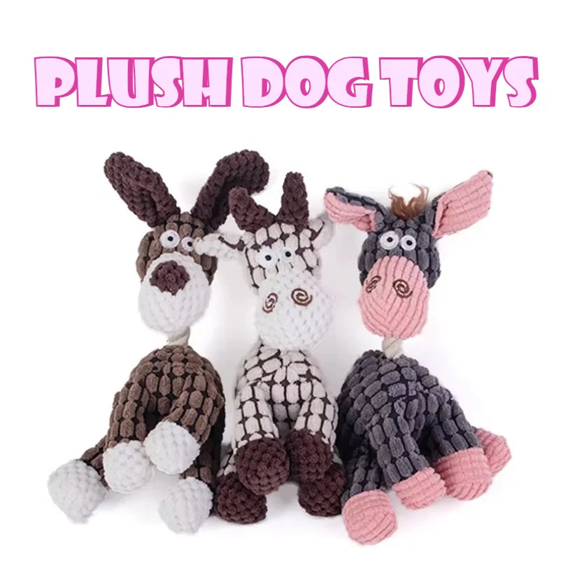 1PCS Pet plush toys for dogs, interactive, stress relieving, chew resistant toys, pet supplies