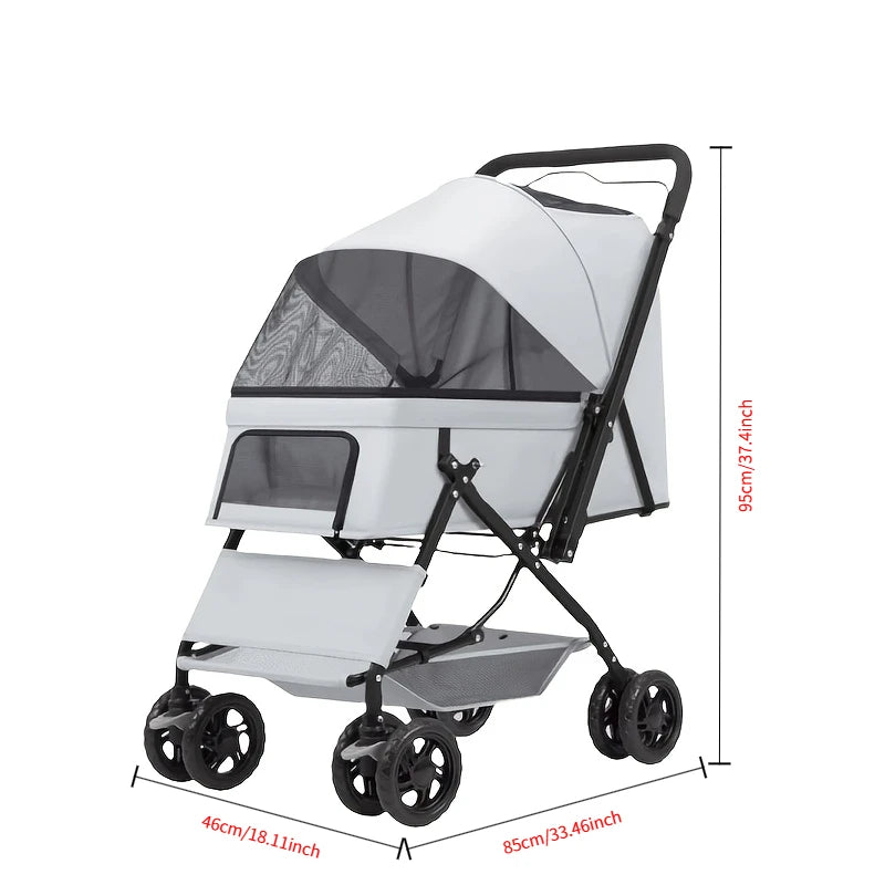 Premium Portable Pet Stroller Travel Carrier For Dogs