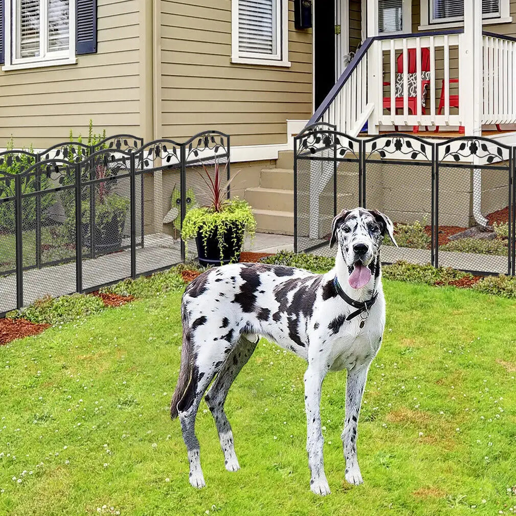 Bingopaw Metal Dog Playpen Fence With Interlocking Panels