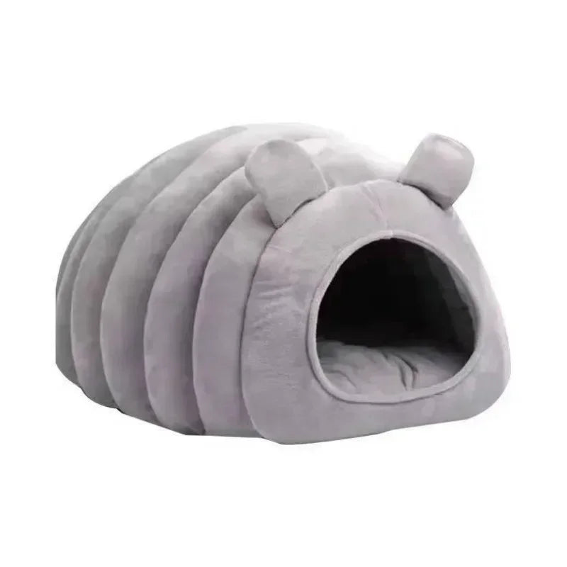 Winter Warm Fully Enclosed Cotton Cat Kennel Sleeping Bed