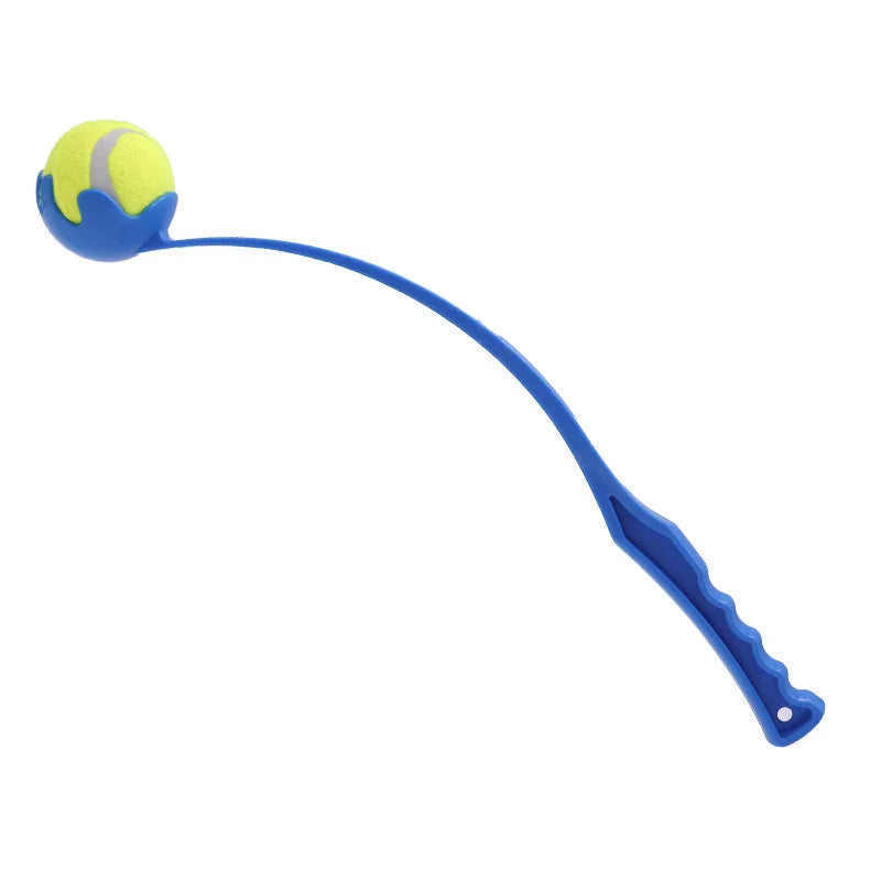 Pet ball thrower, dog ball thrower toy, outdoor ball throwing and retrieving device, plastic throwing rod dog toy