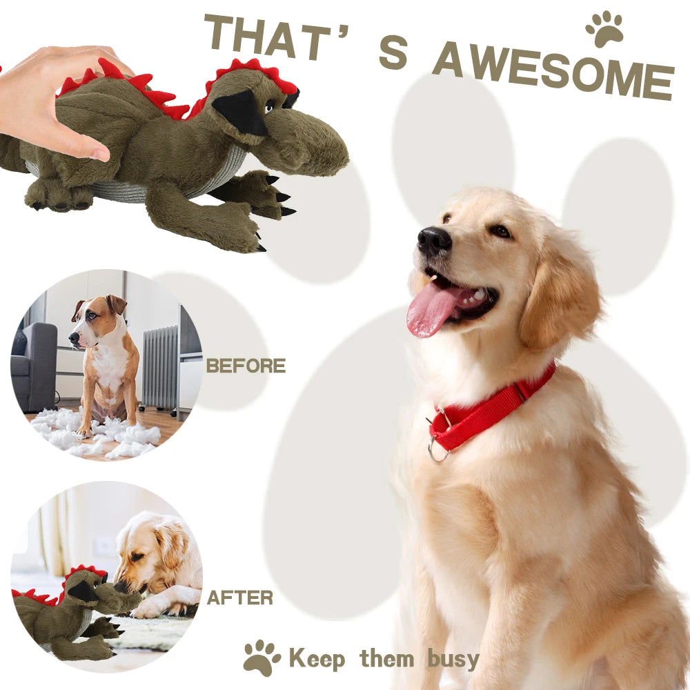 Fire Dragon Heartbeat Plush Interactive Dog Training Toy