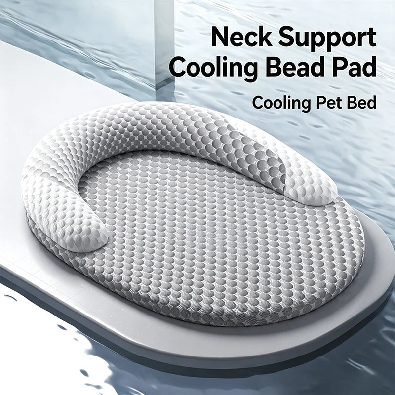 Summer Ice Silk Cooling Dog Bed Oval Breathable Heat Dissipation Cat Mat Pet Nest Cooling Pad for Small Medium Large Dogs Cats