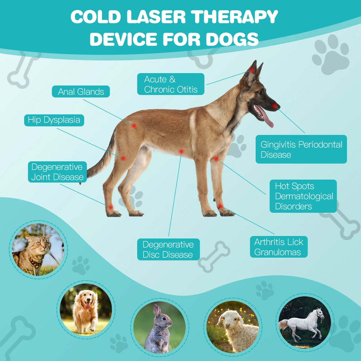Pet Red Light Therapy Device For Dogs Cats Pain Relief