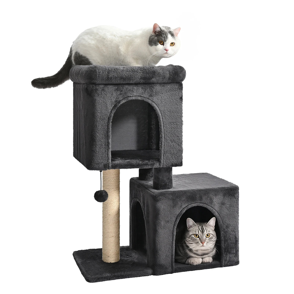 PAWZ Road Dual Condo Cat Tree With Sisal Scratching Post