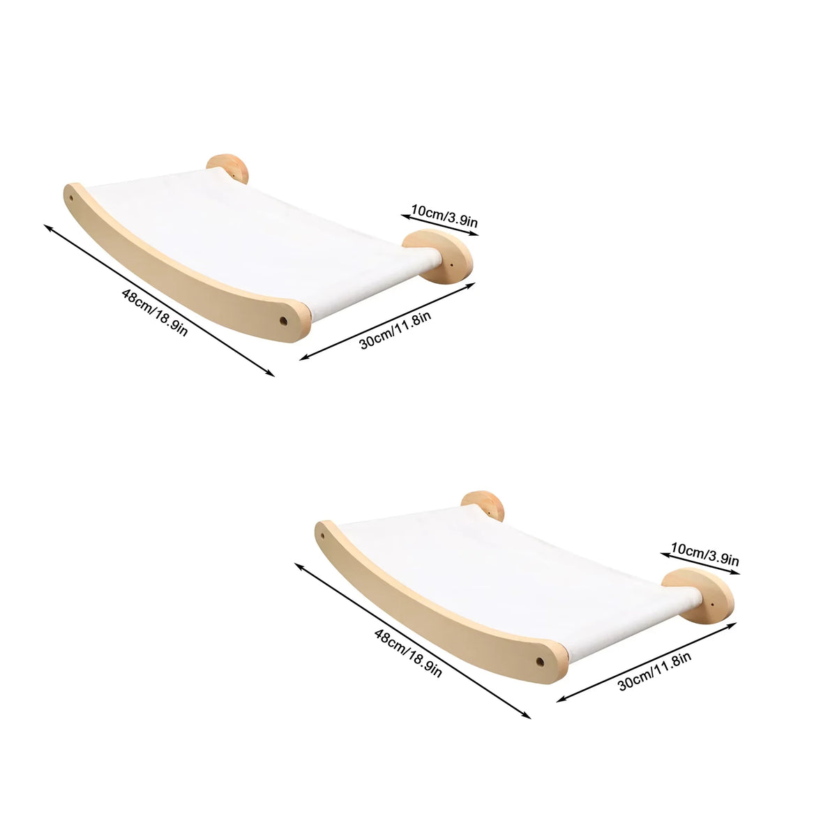 CWV Wall Mounted Cat Hammock With Sisal Scratching Shelf
