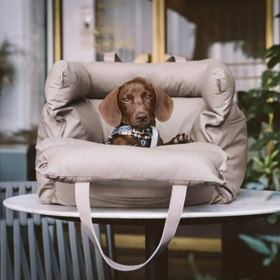 Detachable Pet Car Seat Cover With Portable Travel Dog Bed