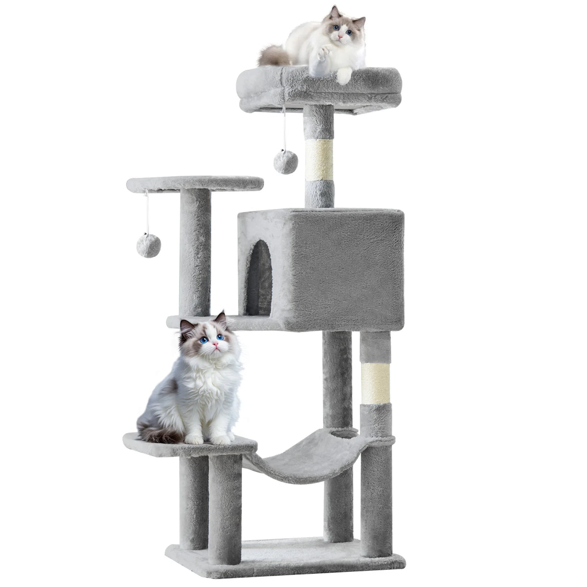 MCQ Four Tier Cat Tree Tower With Sisal Scratching Posts