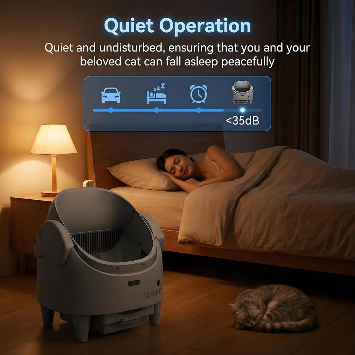 HiMISS Smart WiFi Self Cleaning Automatic Cat Litter Box