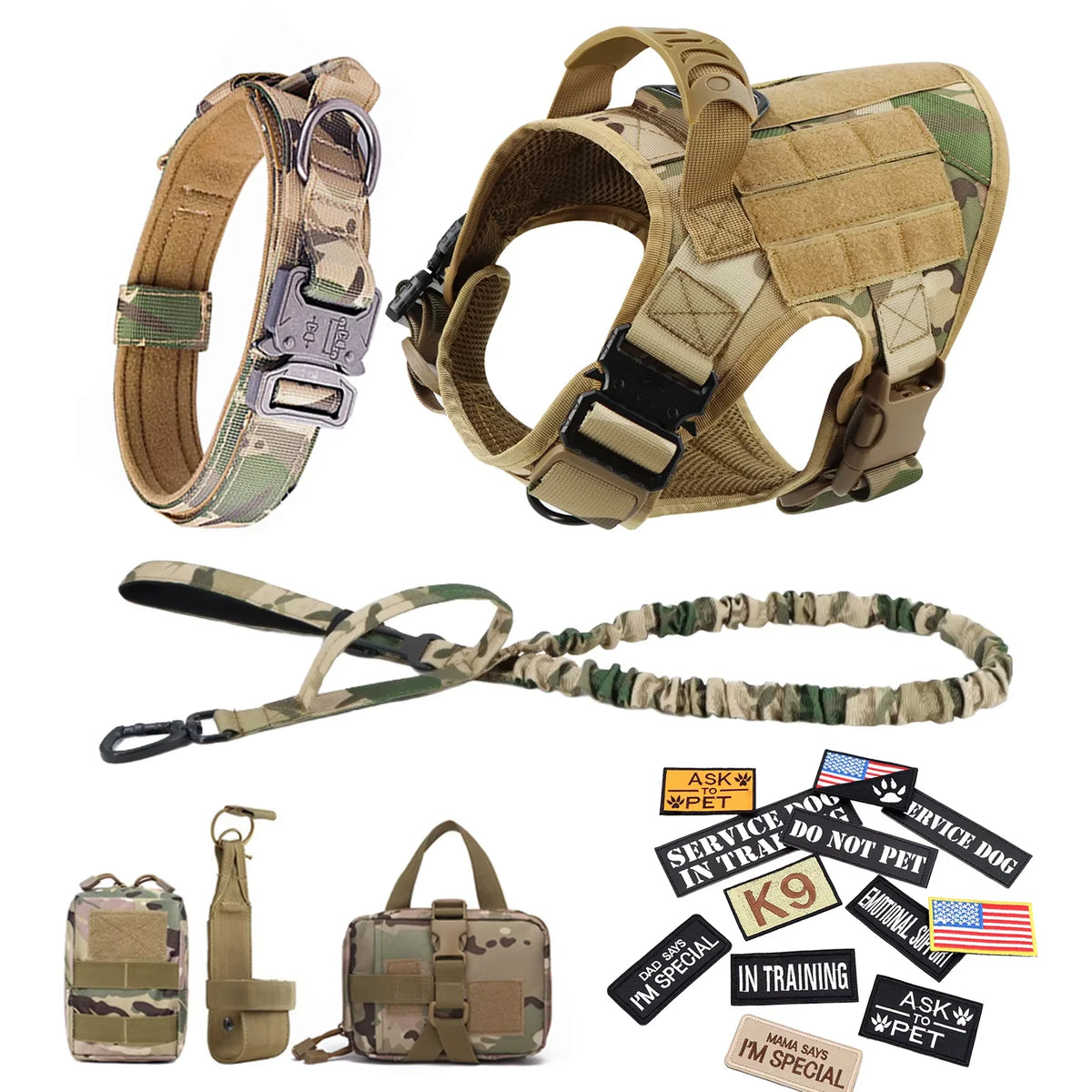 Petavel Tactical Dog Harness Vest With Secure Buckle For Training