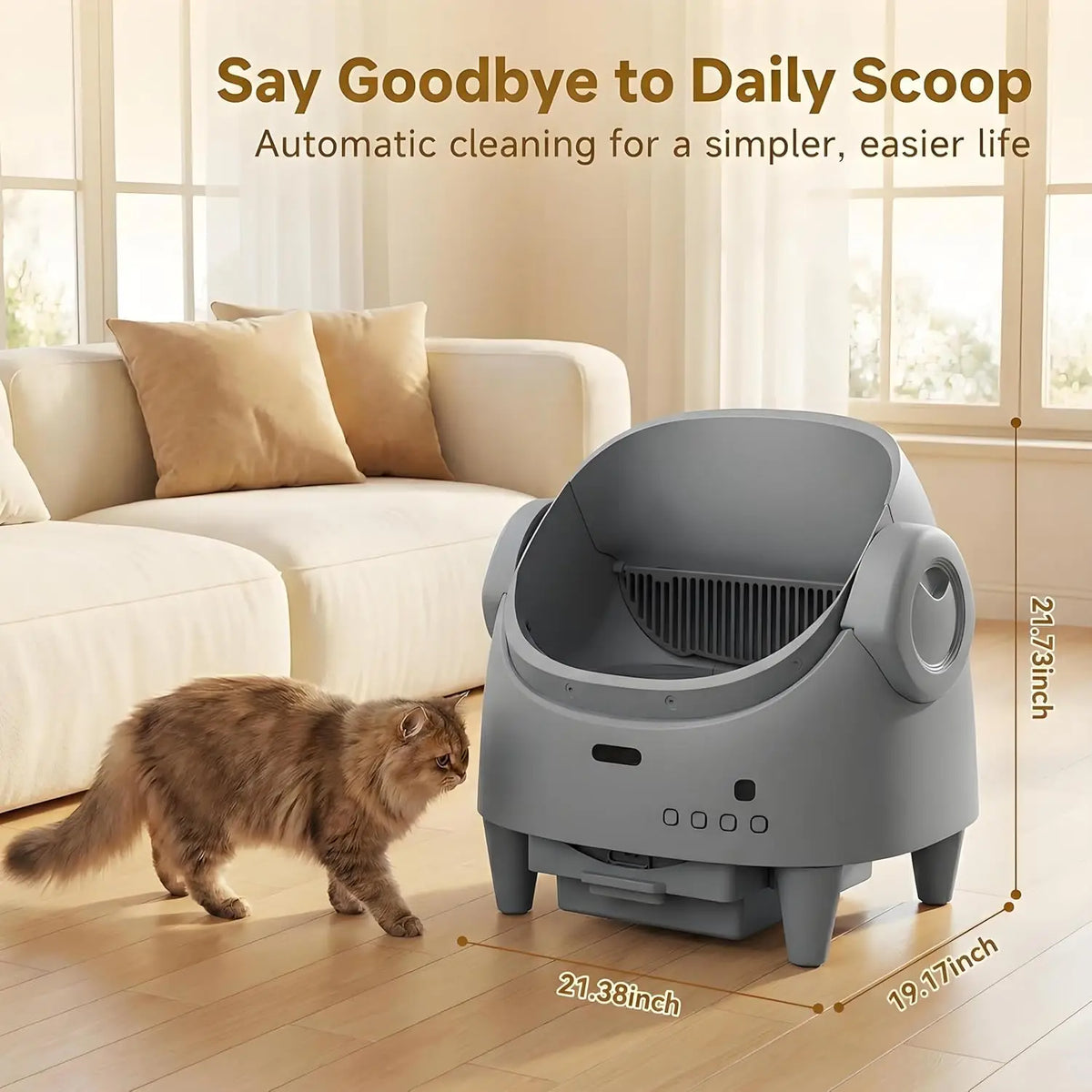 HiMISS Smart WiFi Self Cleaning Automatic Cat Litter Box