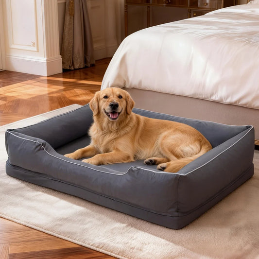 Borwart Orthopedic Dog Bed Sofa With Washable Waterproof Cover